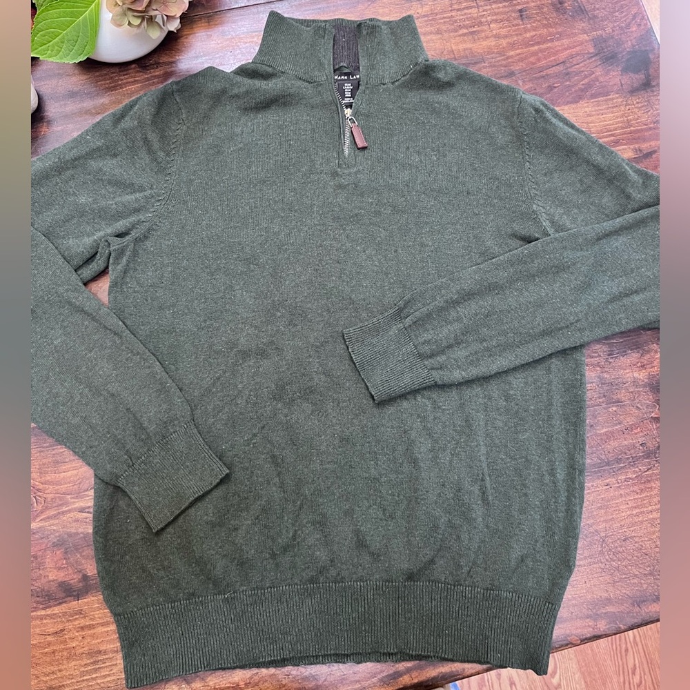Men's Mark Law Hunter Green Half-Zip Sweater